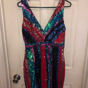 Colorful sequin dress